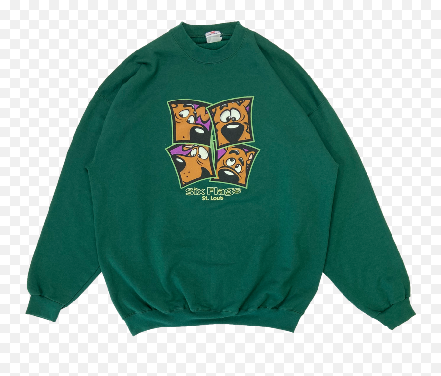 00u0027 Vintage Scooby Doo X Six Flags Vintage Sweat - Shirt 2807 Emoji,Six Flags Magic Mountain Logo