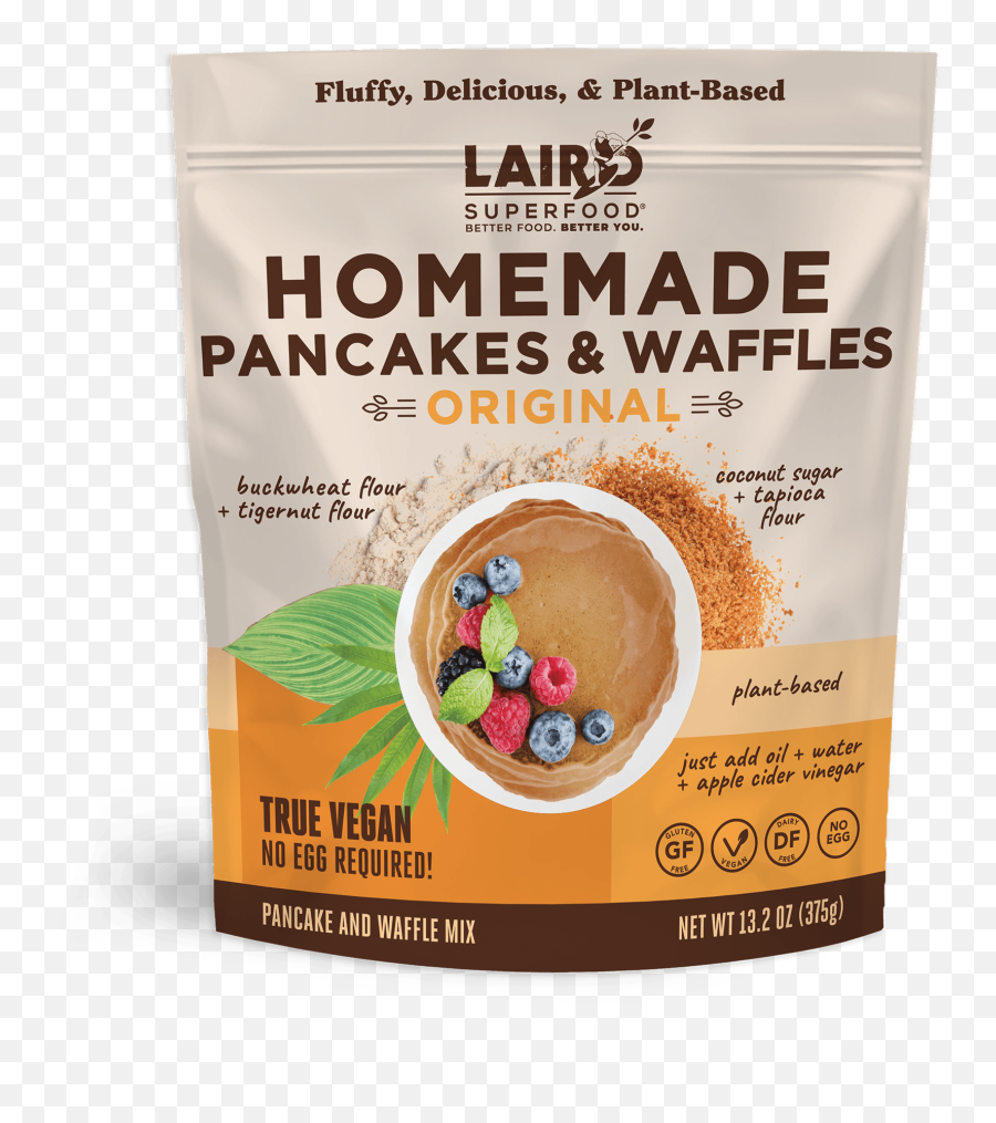 Pancake U0026 Waffle Mix Vegan U0026 Gluten - Free Laird Superfood Emoji,Waffles Transparent