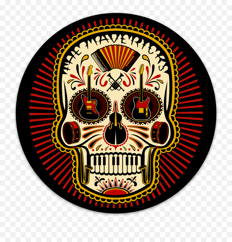 Mavericks Skull Automobile Sticker - Mavericks Sugar Skull Emoji,Mavericks Logo