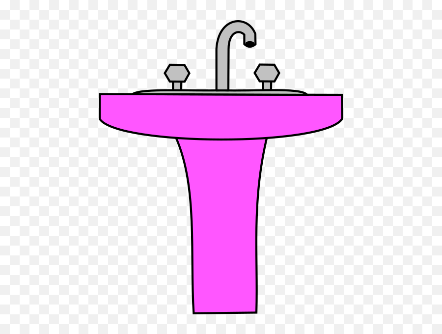 Pink Sink Clip Art At Clker - Water Tap Emoji,Sink Clipart