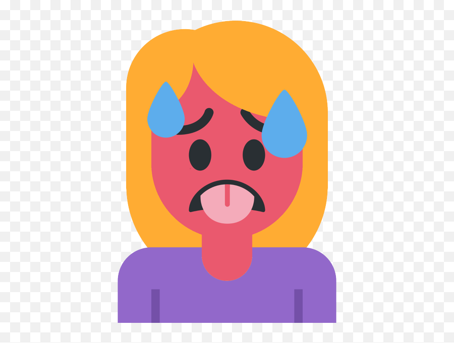 Hot Face Emoji Transparent - Fictional Character,Embarrassed Emoji Png