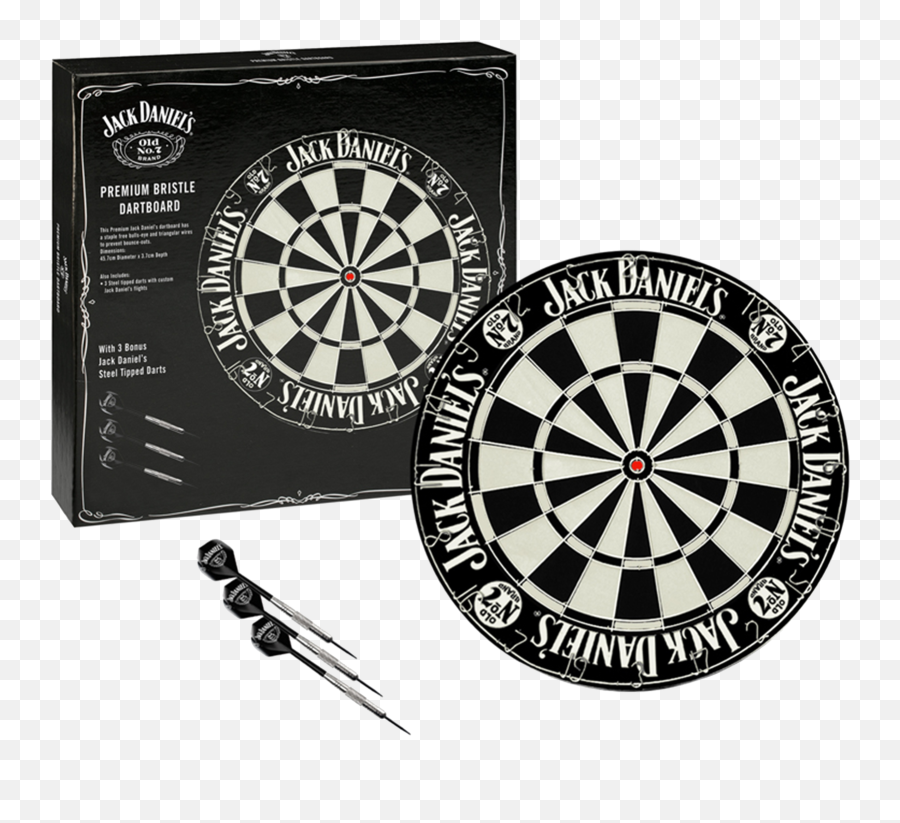 Jack Danielu0027s Premium Bristle Dartboard - Dart Board Black Jack Daniels Dart Board Emoji,Darts Clipart