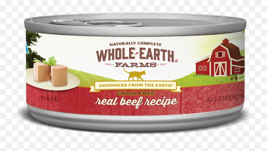 Whole Earth Farms Grain Free Real Beef - Whole Farms Cat Food Emoji,Canned Food Png