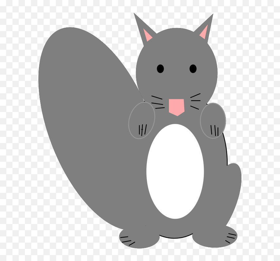 Dark Gray Squirrel Clip Art Emoji,Squirrel Clipart Black And White