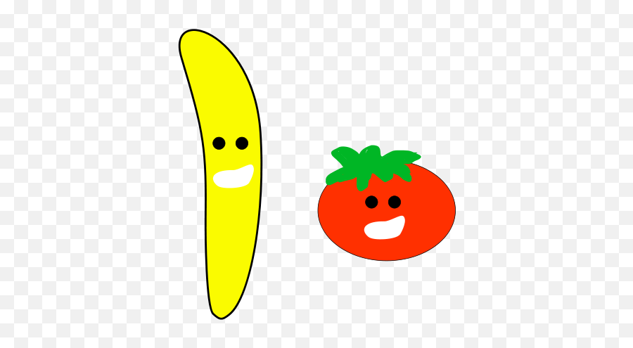 Banana And Tomato - Happy Emoji,Tomato Clipart