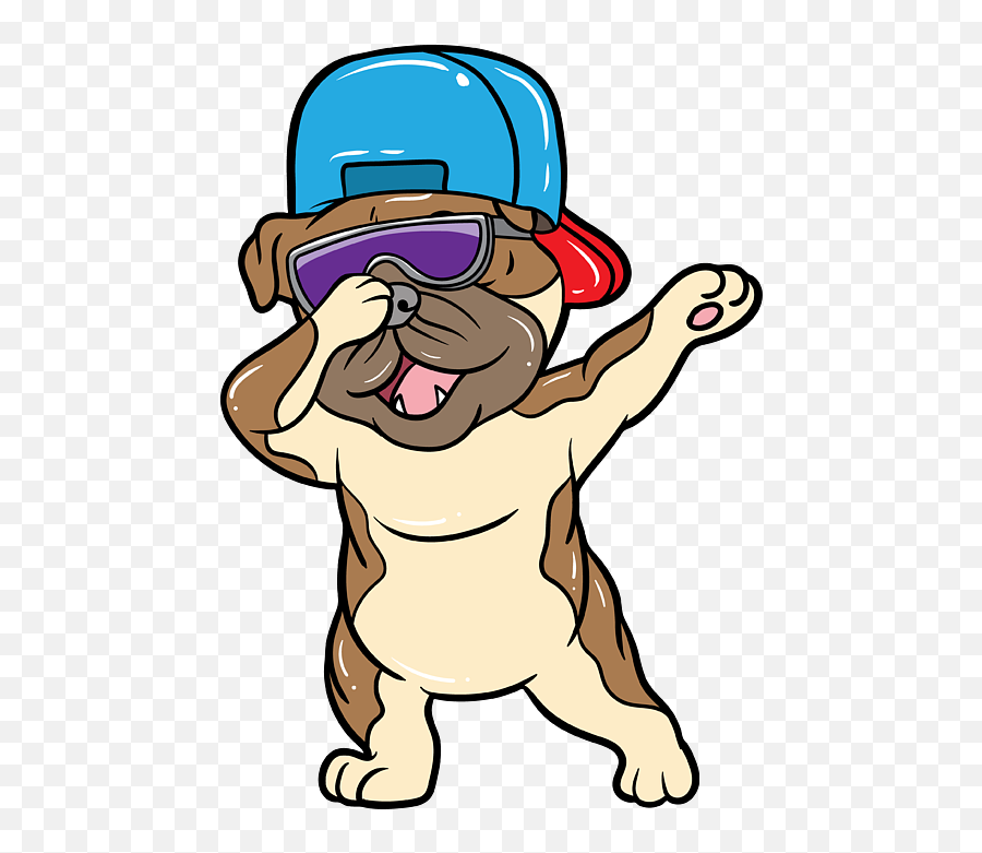 Dabbing English Bulldog Dab Dancing Dog Lover Gift T - Shirt Emoji,English Bulldog Clipart