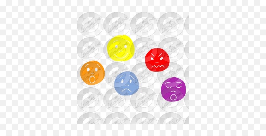 Feelings Stencil For Classroom - Dot Emoji,Feelings Clipart