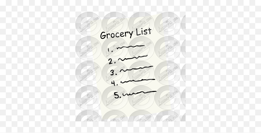 Grocery List Stencil For Classroom Therapy Use - Great Language Emoji,List Clipart