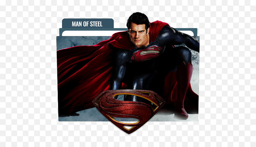 Superman Man Of Steel Folder Icon Free - Superman Folder Icon Emoji,Man Of Steel Logo