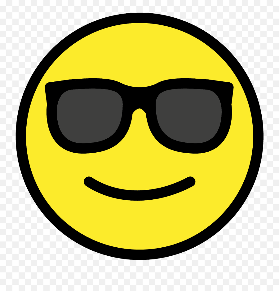 Smiling Face With Sunglasses Emoji Clipart Free Download - Radioactive Sign,Smiley Face Png