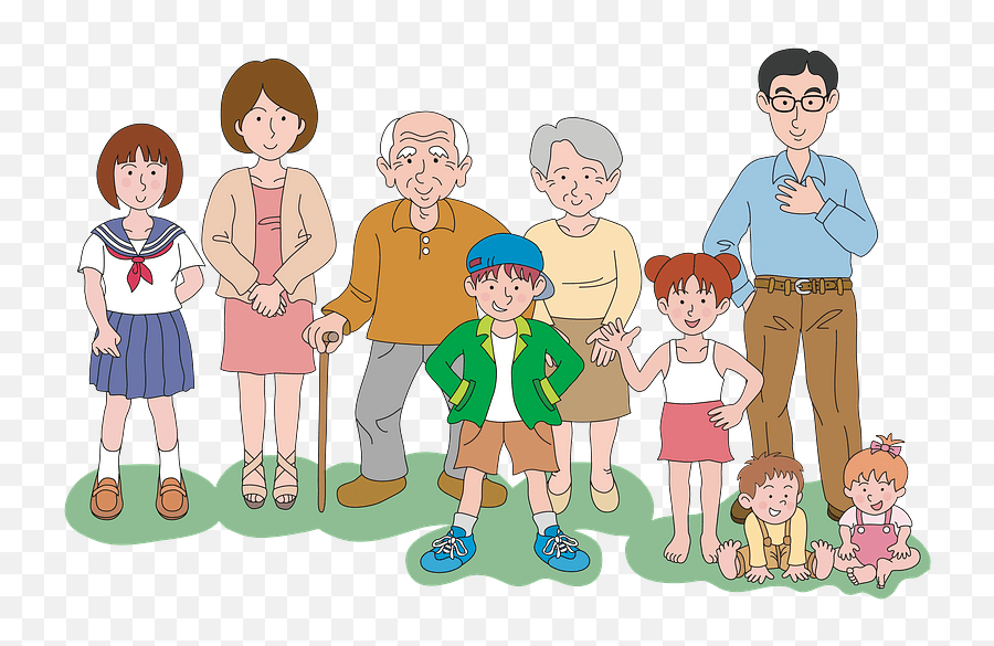 Multi - Generational Family Clipart Free Download Transparent Social Group Emoji,Family Clipart
