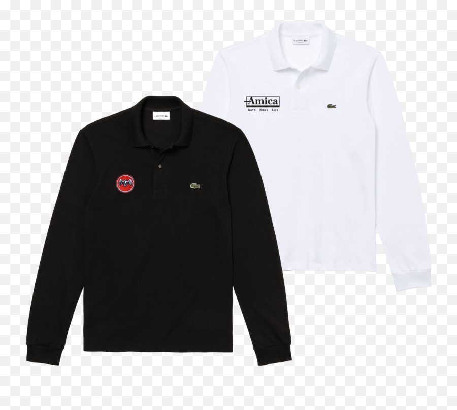Lacoste Custom Apparel - Long Sleeve Emoji,Polo Shirts W Logo