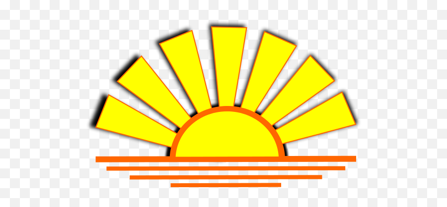 Sunset Clipart No Background - Sunset Graphic Emoji,Sunrise Clipart