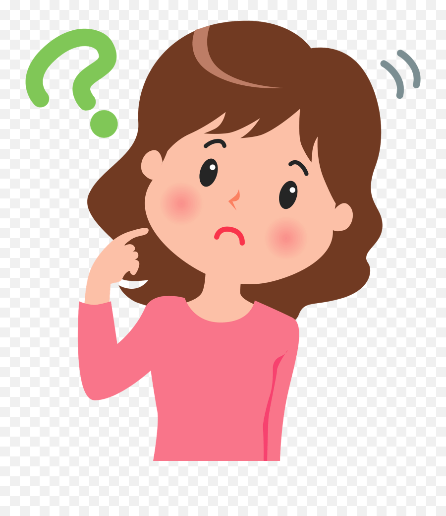 Woman Is Questioning Clipart - Girl Questioning Clipart Emoji,Questions Clipart