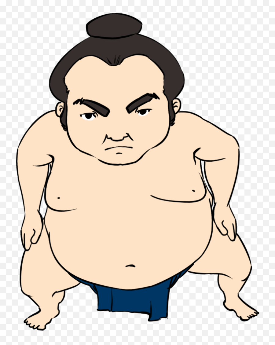 Download Wrestling Sumo Wrestler Clip - Transparent Sumo Wrestler Png Emoji,Wrestling Clipart