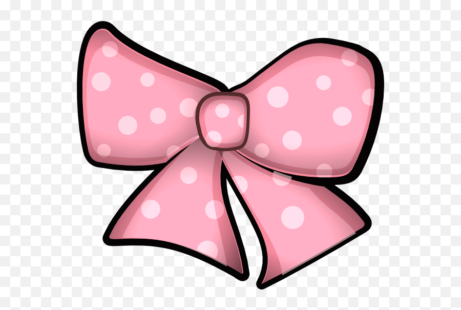 Clipart Poka Dots Bow Png Image With No Emoji,Pink Bow Clipart