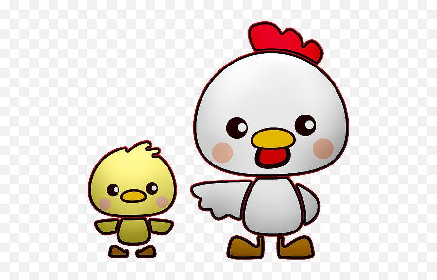 Cute Chicken And Chick Clipart Free Download Transparent Emoji,Chicken Clipart Free