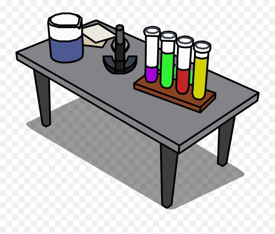 Download Science Table Png - Lab Table Clipart Transparent Emoji,Table Clipart Png