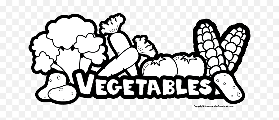 Free Food Groups Clipart - Vegetables Word Clipart Black And White Emoji,Vegetable Clipart