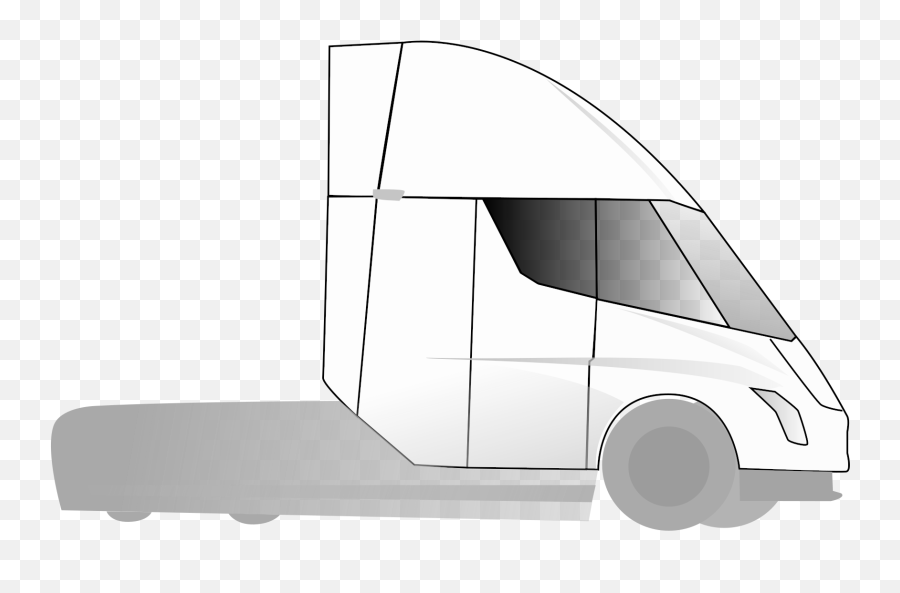 Tesla Semi Truck Drawing Clipart - Drawings Of Tesla Semi Trucks Emoji,Semi Truck Clipart