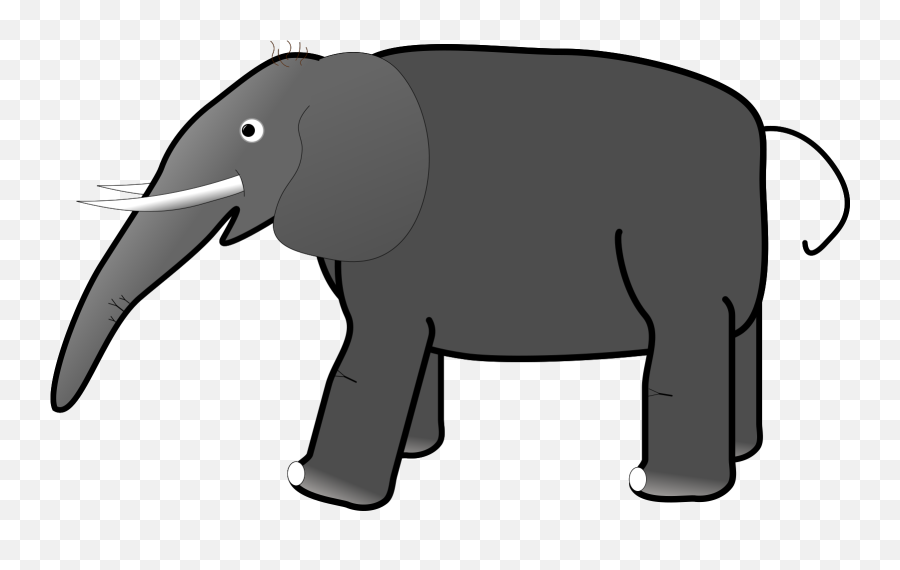 Elephant Silhouette Black Png Svg Clip - Elephant Clipart With No Background Emoji,Elephant Silhouette Clipart