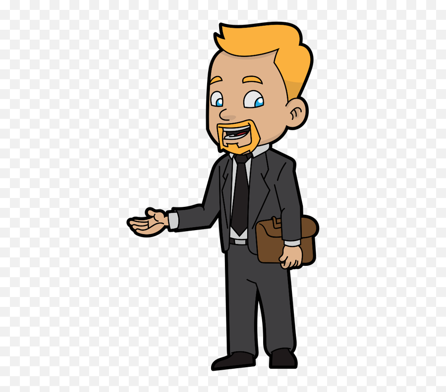Cartoon Businessman Vector Png - Transparent Businessman Cartoon Png Emoji,Business Man Png