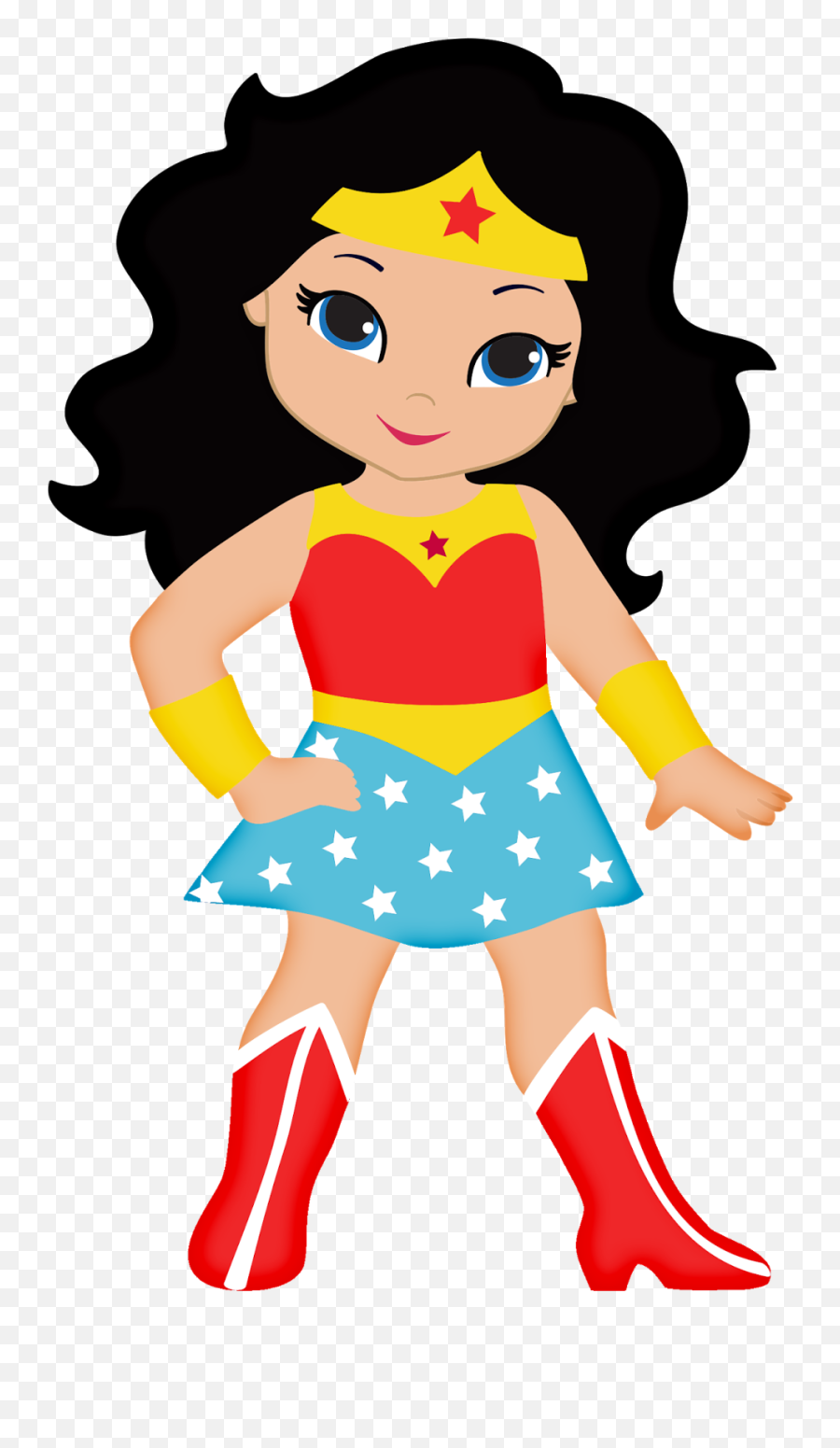 Free Superhero Clipart Png Download - Mujer Maravilla Dibujo Emoji,Superhero Clipart