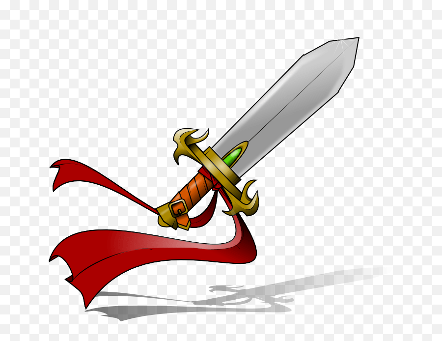 Fantasy Sword Clipart Png Transparent - Cute Sword Clipart Emoji,Sword Clipart