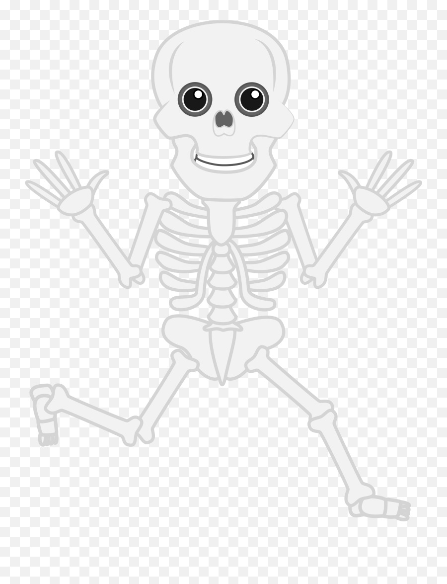 Free Funny Skeleton Cartoon Png And - Creepy Emoji,Skeleton Png