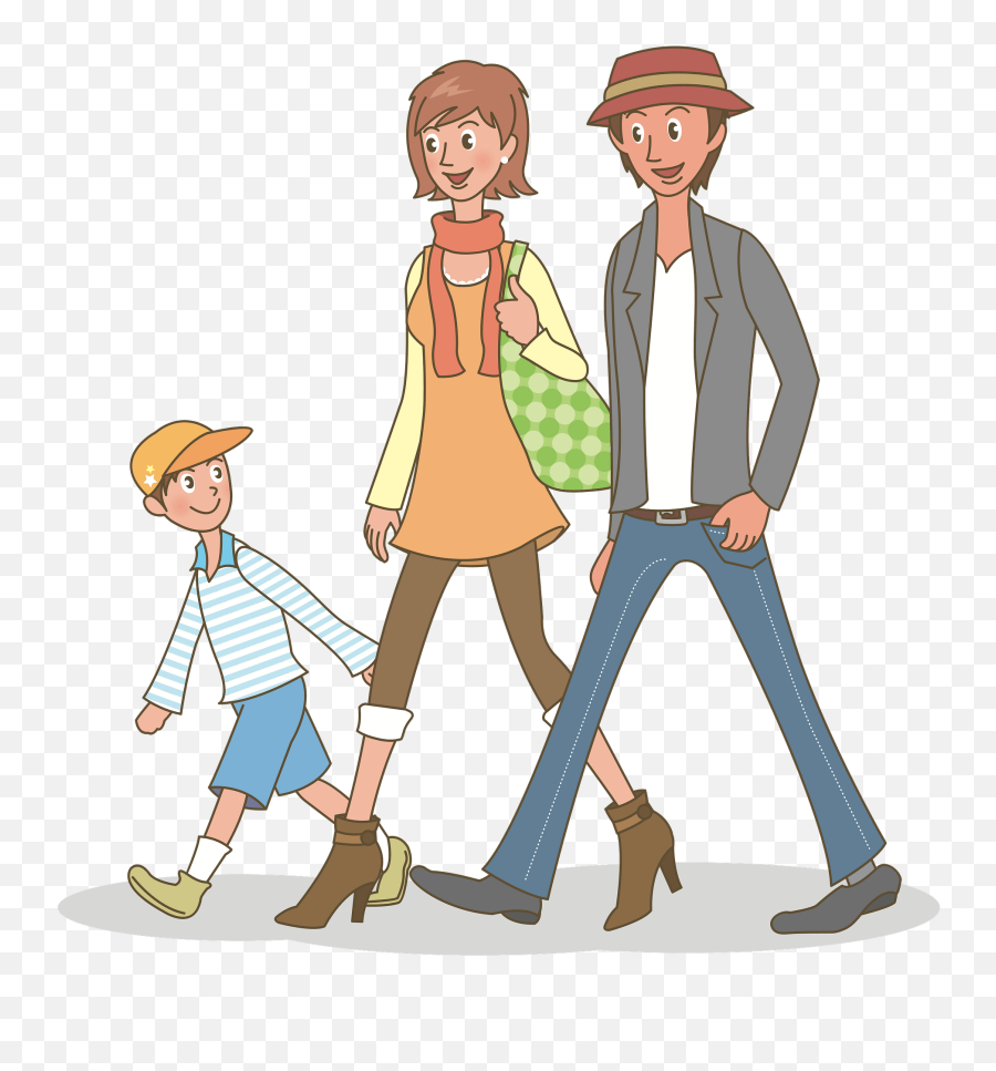 Family Walking Clipart - Stroll Clipart Emoji,Family Walking Png
