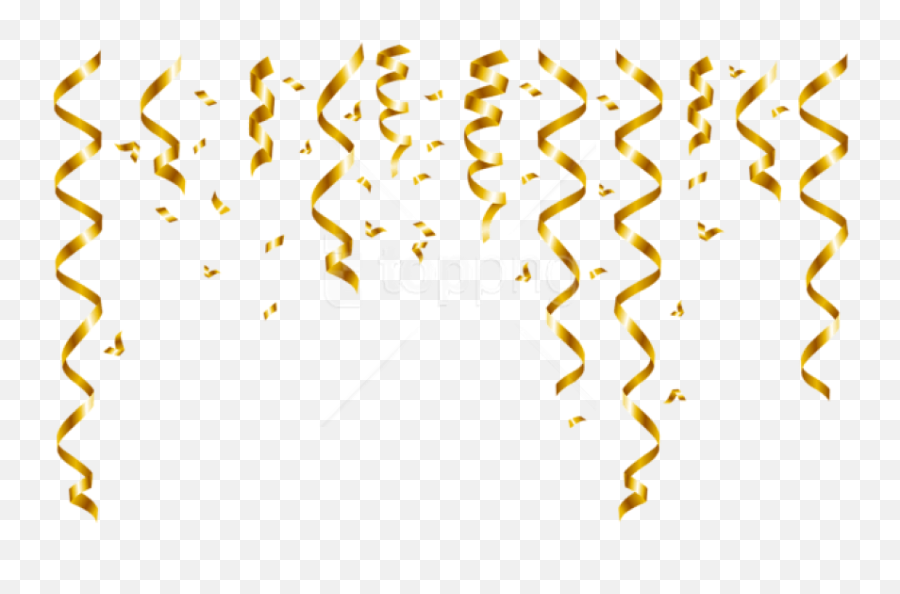 Transparent Gold Confetti Png - Transparent Background Gold Confetti Border Emoji,Confetti Png