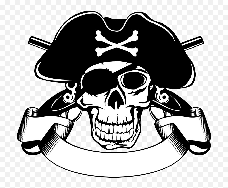 Pirate Skull Vector Png Download Emoji,Pirate Skull Clipart