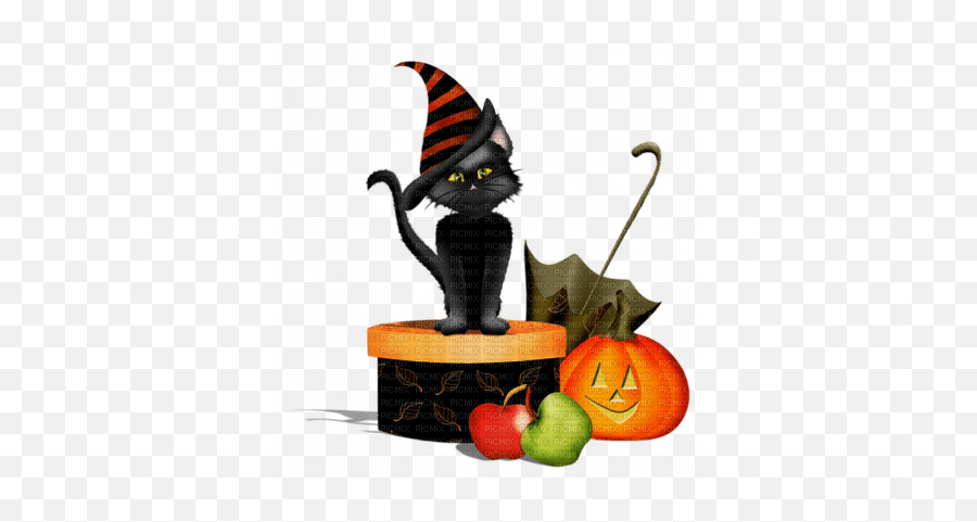 Halloween Black Cat Hat Pumpkin Halloween Black Cat Emoji,Cat In The Hat Transparent