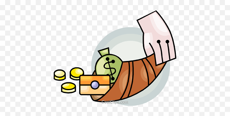 Cornucopia Of Money Royalty Free Vector Clip Art - Fiction Emoji,Cornucopia Clipart