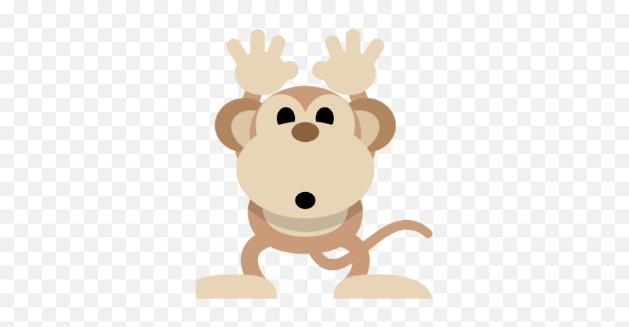 Monkey Plant Emoji,Jungle Animal Clipart