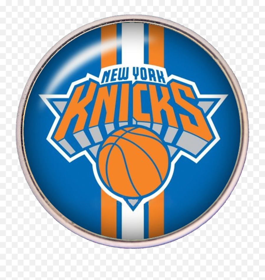 20mm New York Knicks Nba Basketball Logo Snap Charm Tropicaltrinkets - Atlanta Hawks Vs New York Knicks Emoji,New Nba Logo