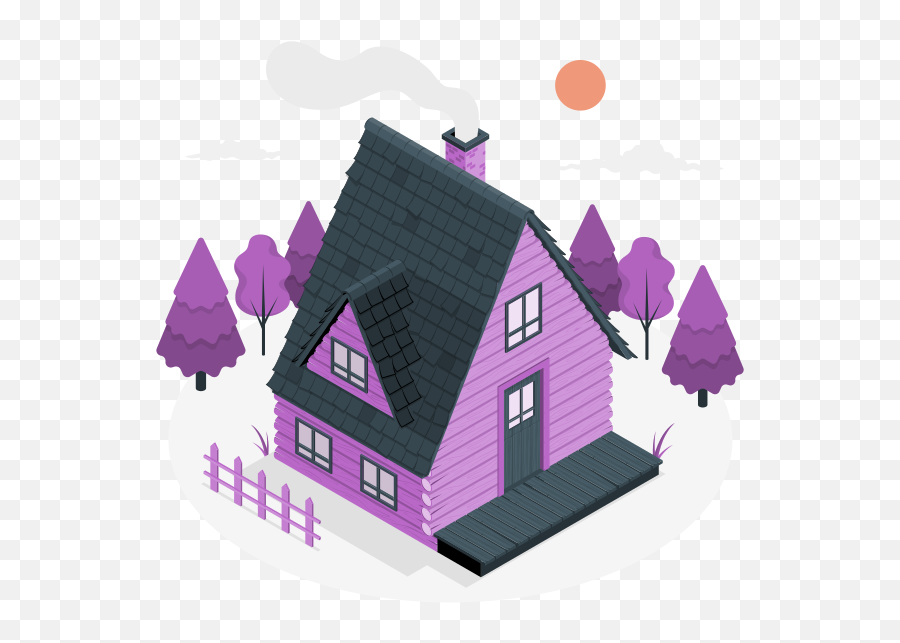 Cabin Customizable Semi Flat Illustrations Pana Style Emoji,Cottages Clipart
