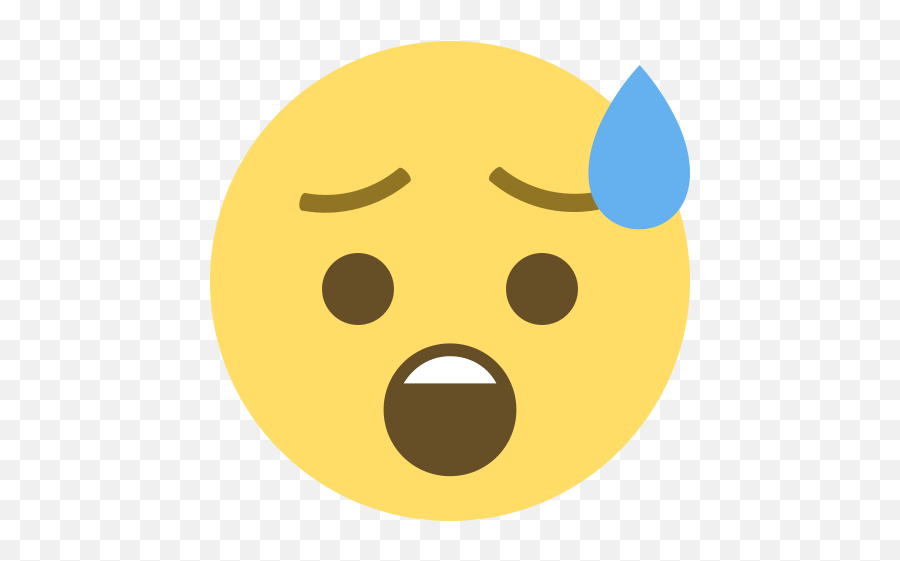 Anxious Face With Sweat Big Picture In Hd And Unicode Emoji,Sweat Emoji Png