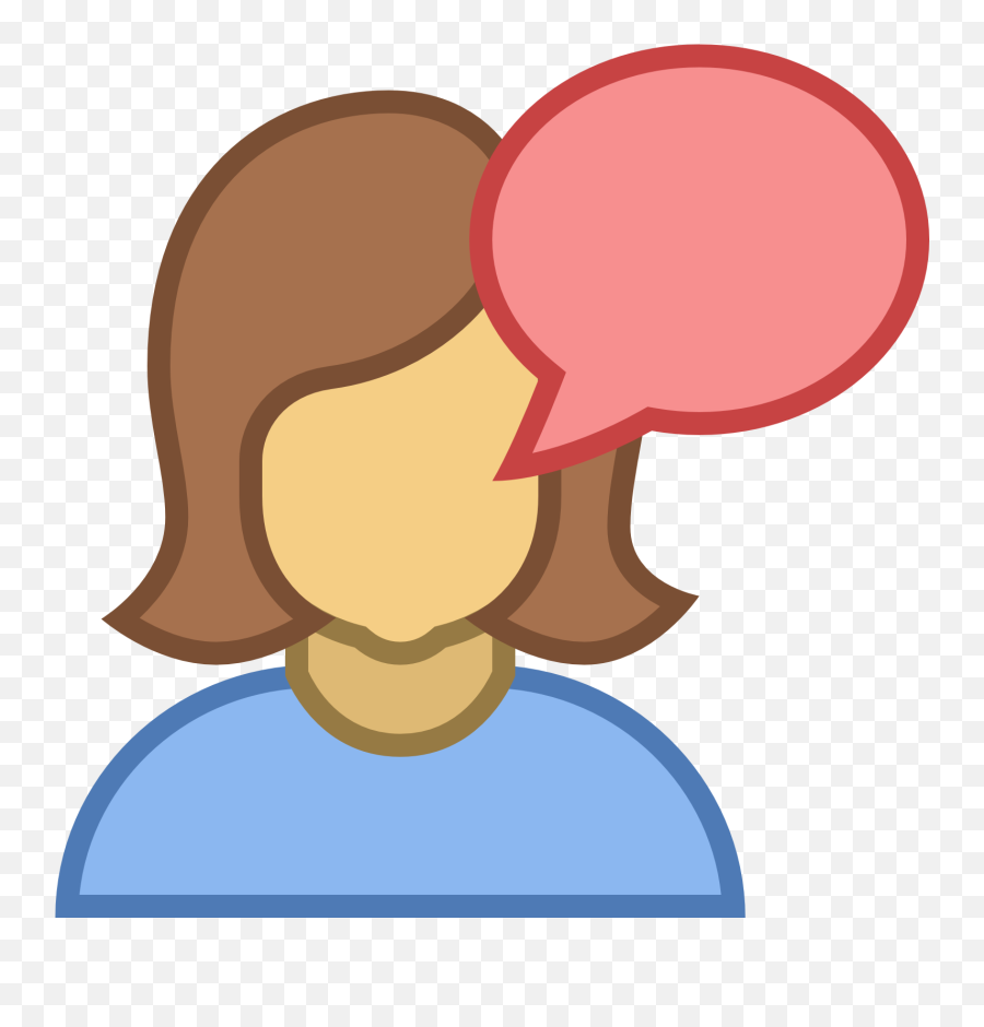 Talk Female Icon - Female Talk Icon Full Size Png Download Emoji,Female Icon Png