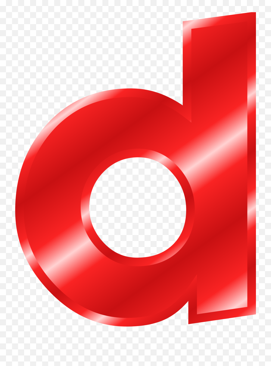 Download Big Image - Red Small Letter D Full Size Png Emoji,D Clipart