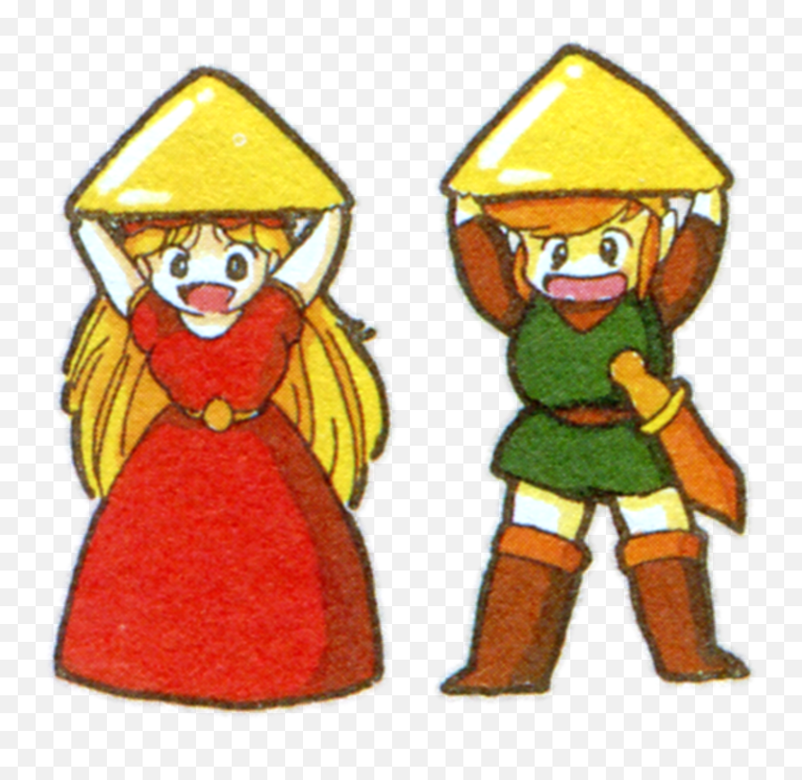 Characters - Link And Zelda Holding The Triforce Zelda Emoji,Zelda Triforce Logo