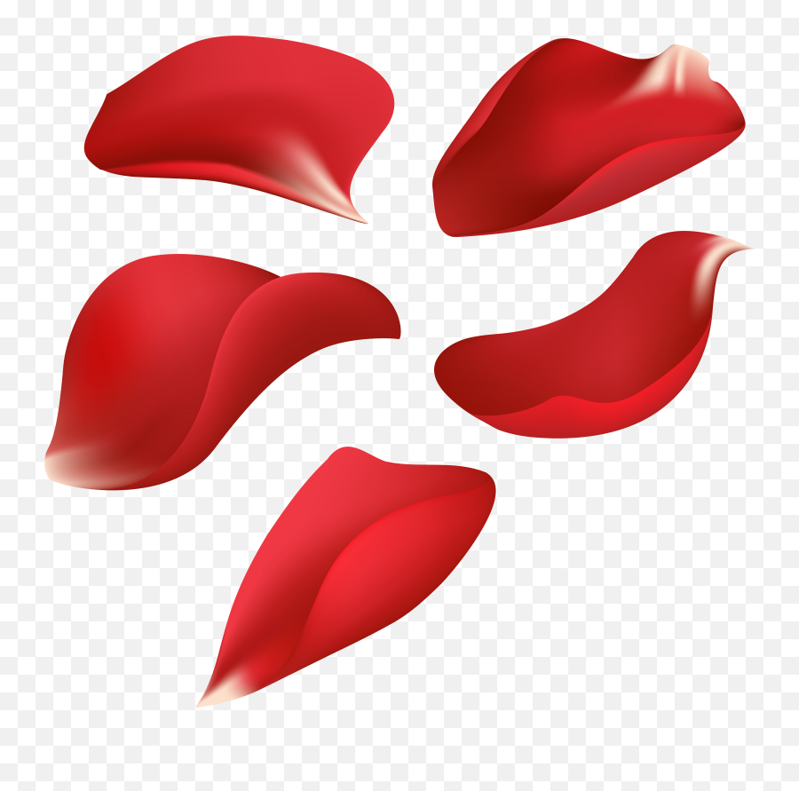 Red Rose Petals Transparent Clip Art Emoji,Rose Petals Png
