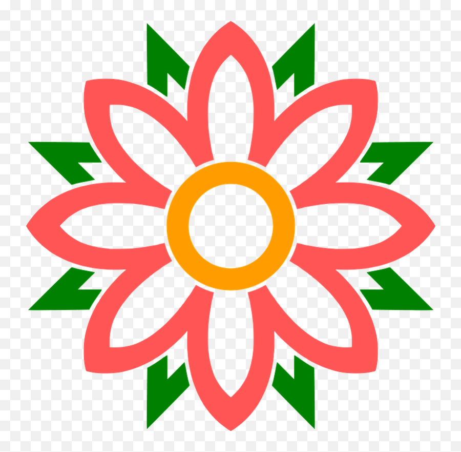 Red Flower Design Clipart - Flower Cover Design Clipart Emoji,Design Clipart
