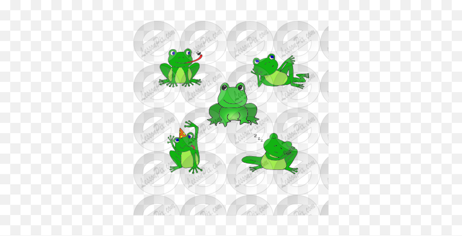 Five Frogs Picture For Classroom - Holarctic Tree Frogs Emoji,Frogs Clipart