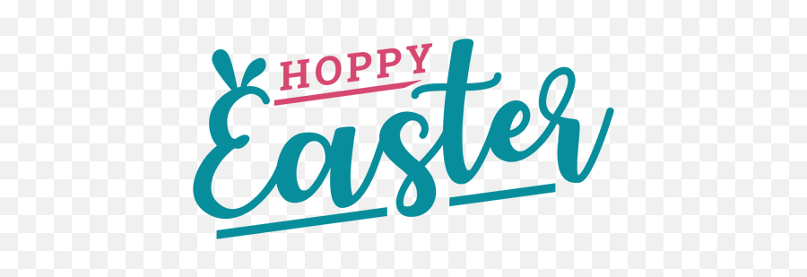 Happy Easter Bunny Ears Lettering - Transparent Happy Easter Png Emoji,Bunny Ears Png
