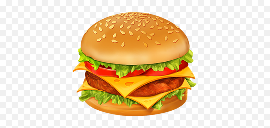Download Hd Free Png Hamburger Png Pic - Cartoon Transparent Background Burger Emoji,Burger Transparent