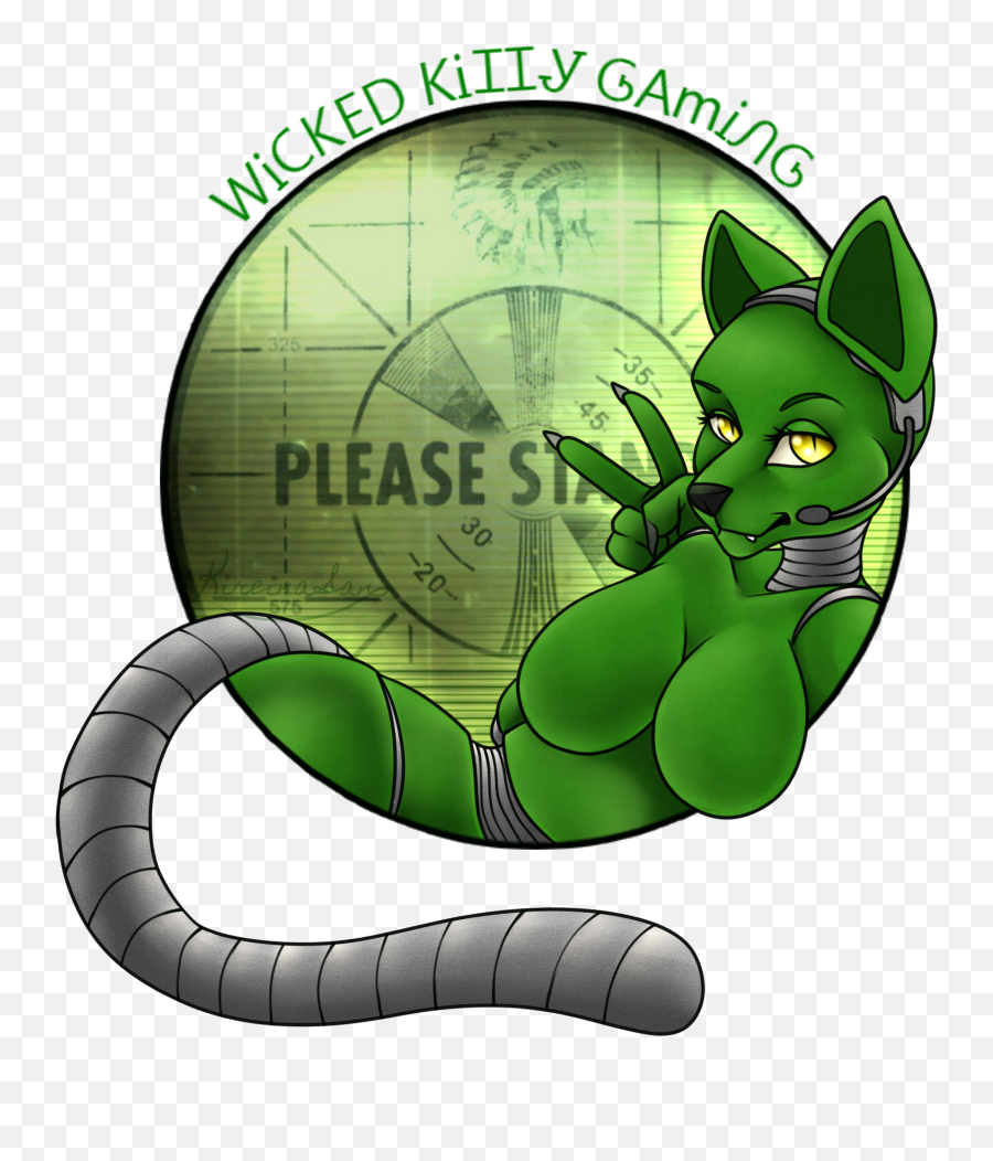 Wicked Kitty Gaming Logo Thing Design By Kireinasan - Fur Fallout 3 Please Stand Emoji,Gamer Logo
