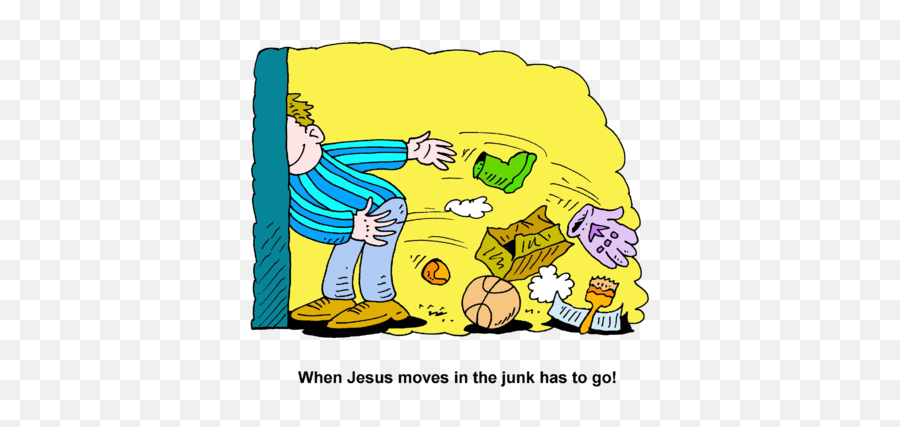 When Jesus Moves In The Junk Has - Junk Clipart Emoji,Closet Clipart