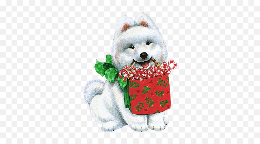 Christmas Puppy Clip Art - Imagenes Animadas De Perritos Navideños Bonitos Emoji,Christmas Dog Clipart