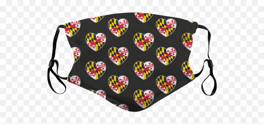 Route One Black Md Flag Hrts - Maskhe003 Wear The Damn Mask Mask Emoji,Maryland Flag Png